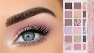 Soft Pink Every Day Eyeshadow Tutorial | Huda Beauty Rose Quartz Palette