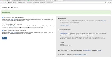 Table Capture v4.9, a Chrome Extension Walkthrough