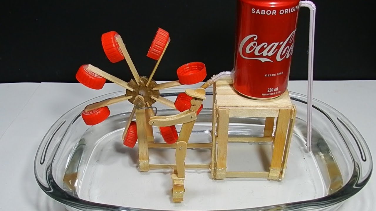 COMO FAZER UM BRINQUEDO RODA D'ÁGUA EM CASA