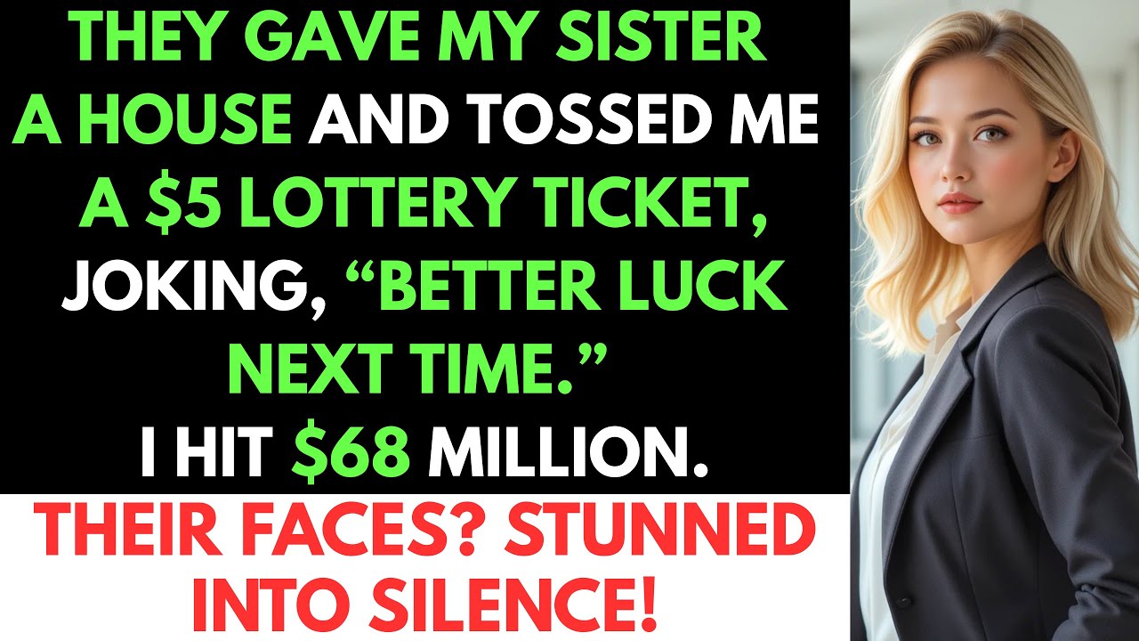 My Family Gave My Sister a House and Tossed Me a Lottery Ticket – I Won $68M and Taught Them.