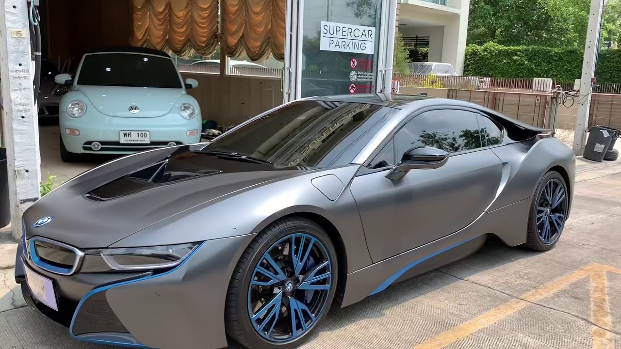 Matt Dark Grey Metallic BMW i8 - YouTube