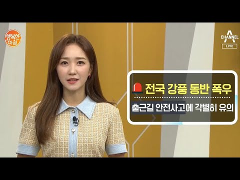 전국 강풍 동반 <strong>호우</strong>, <strong>제주</strong> 10일 연속 열대야 | 행복한 아침 384 회