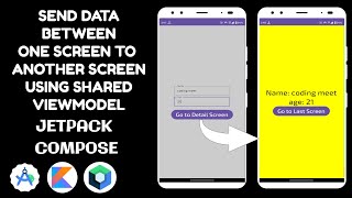 How to Passing Data Between Screens Using ViewModel in Jetpack Compose Navigation Android Studio