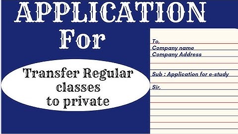 Application to transfer regular classes to private mode for degree programs ||Regular to Private