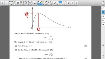 OCR Core 3 June 2008 q9ii - A2 Maths - Functions Questions