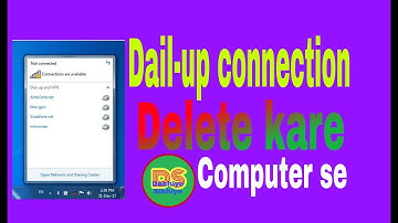 How to delete dail up connection. dail up connection delete kaise kare.