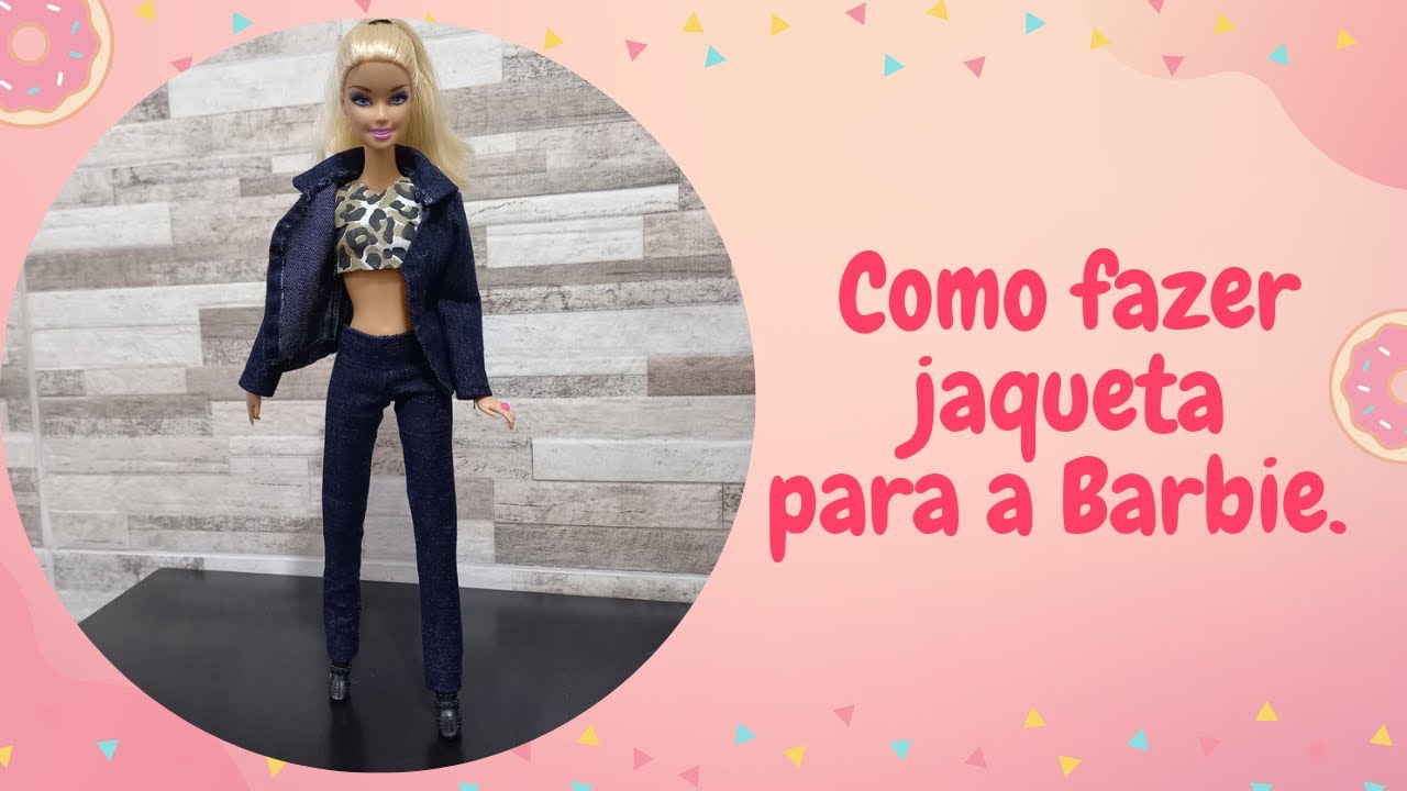 Como fazer jaqueta para a Barbie #barbie #miniaturas #roupinhas #barbiegirl