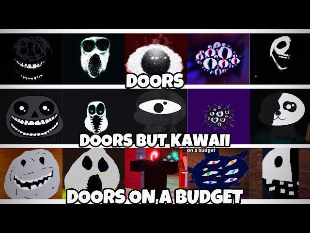 Roblox Doors Vs Doors But Kawaii Vs Doors On Budget All Jumpscares