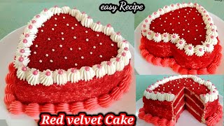 Red velvet heart shape cake | Homemade Valentine cake ideas | Valentine heart cakes screenshot 2