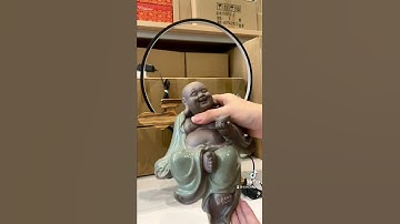 Hình Thực Tế & Cách lắp ráp Thác Khói Trầm Hương Đèn LED  Phật Di Lặc Size Lớn