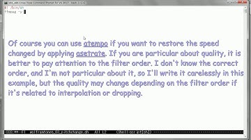 Examples of manupilation of audio with ffmpeg - asetrate, aresample