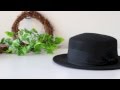 【LeafJamHat】Black Pork Pie Hat
