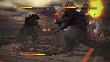 GODZILLA Ps4 Online Multiplayer Space Godzilla vs Burning Godzilla vs Godzilla (2014)