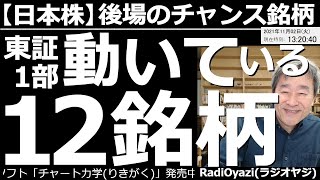 【日本株－後場のチャンス銘柄】今日は、決算などの影響で動いている12銘柄＋αをピックアップしてチャート分析する。採り上げるのは、6762TDK、8035東京エレク、9433KDDI、8002丸紅など。