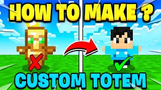 How To Make Custom Totem In Minecraft Pocket Edition 🤩 #gaming #minecraft