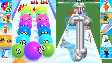 ✅ Satisfying Mobile Games - Ball Run 2048 vs Tall Man Run - Gameplay Walkthrough