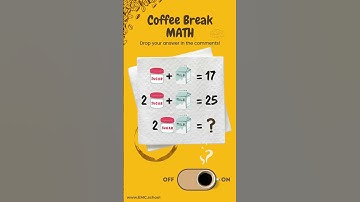 Coffee Break Math ☕ Sugar + Milk. Can you solve this? #MathPuzzle #BrainTeaser