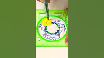 Two colors spirograph drawing #artwork #spirograph #ytshorts