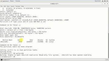 create partition using fdisk in centos 7_video37