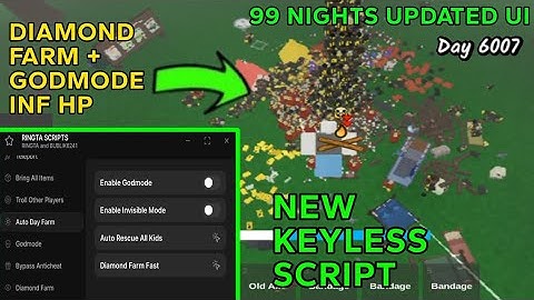 99 NIGHTS IN A FOREST NEW SCRIPT UI - AUTO FARM DIAMONDS , GODMODE (OP)