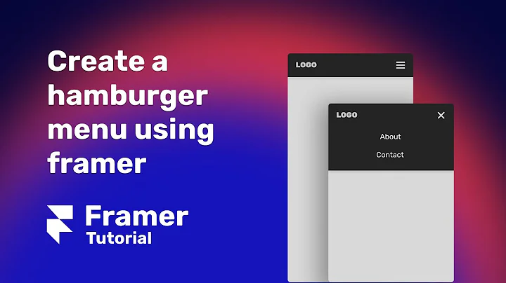 Create a hamburger menu using framer