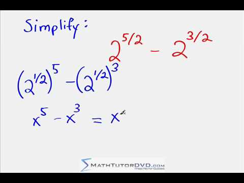 Fractional Exponents Simplification Example Youtube