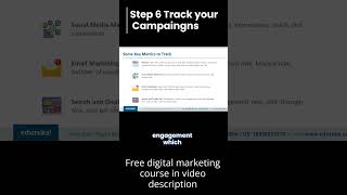 Step 6 Track your  Campaingns - Digital Marketing Course - Part 101 #shorts  #dubbedwithaloud