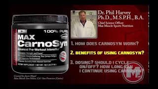 Max Muscle Carnosyn Pre Workout Research Beta Alanine Use & Studies