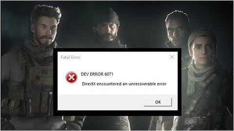 (HOW TO FIX Call Of Duty Warzone Directx DEV Error 6071 *WORKING 2020-2021*)  EASY FIX)