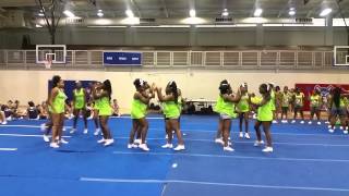 Morrow High UCA extreme routine warm up