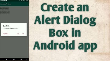 Create an Alert Dialog box in Android