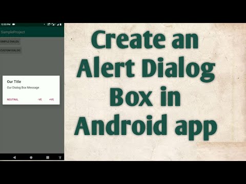 Create an Alert Dialog box in Android