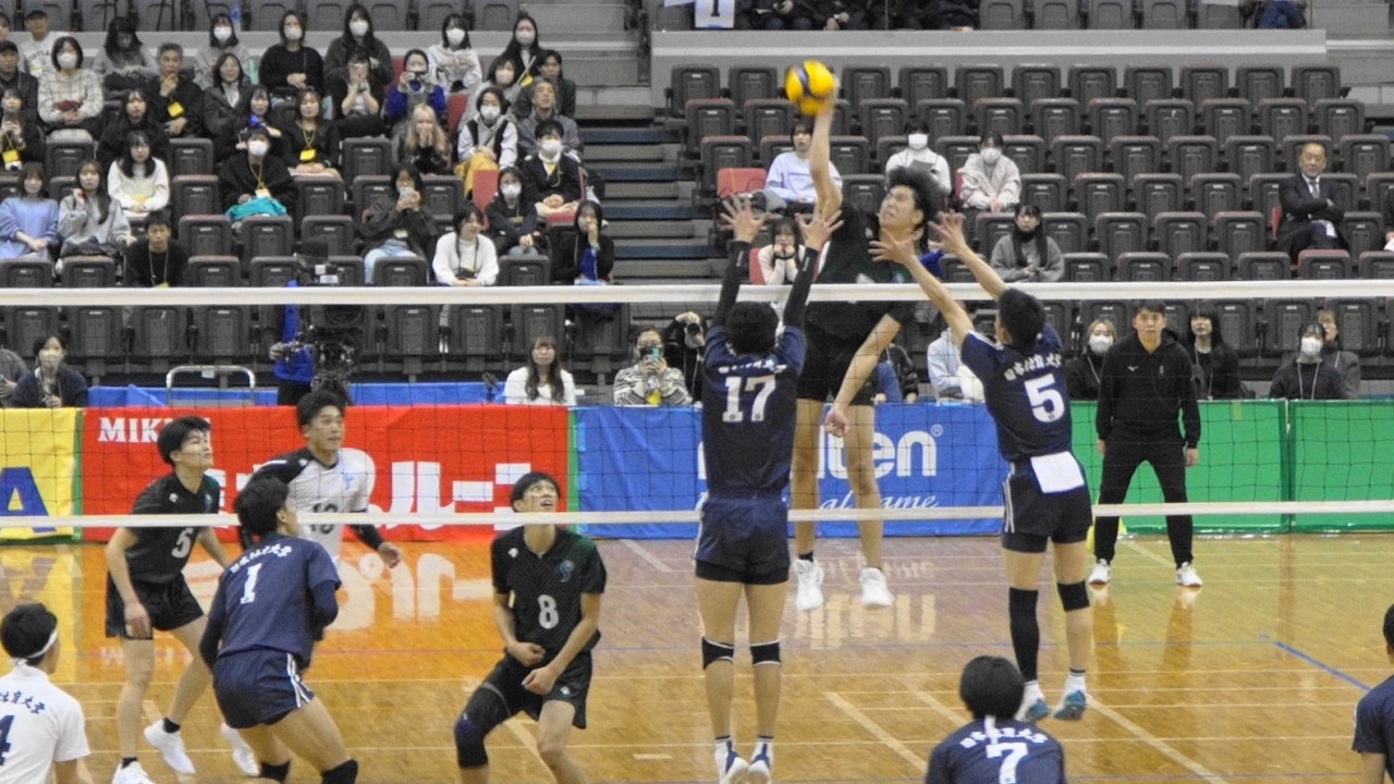 甲斐優斗 専修大学vs日体大 第3セット 男子バレーボール 日本体育大学