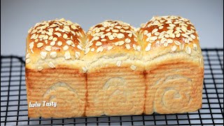 日式燕麦牛奶吐司面包，无蛋食谱，健康营养 Soft & Fluffy Japanese Oatmeal Milk Bread Loaf | Eggless | Simple & Healthy