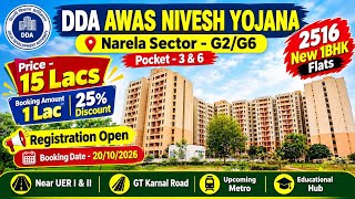 DDA New Awas Nivesh Yojana 2026 || 1BHK Flat for ₹16.5 Lakhs || DDA New 2516 LIG Flats || DDA LIG...