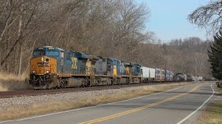 164 car Monster CSX freight train. L355, 2/07/2016