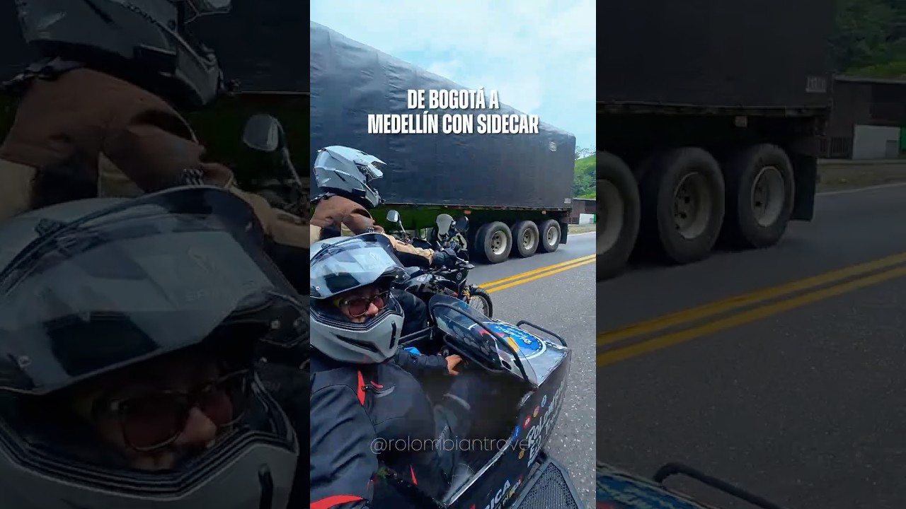 🔥 Día 1 ruta de Bogotá a Medellín en moto con #sidecar #viajes