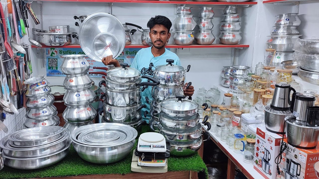 সকল চুলায় রান্নার জন্য Kashmiri এবং Noah ব্র্যান্ডের অ্যালুমিনিয়ামের হাড়ি পাতিল//cooking set