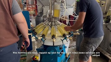 Making sparkling wine: disgorging and bottling Pet Nat