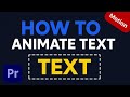 How to Animate Text in Premiere Pro (EASY GUIDE)