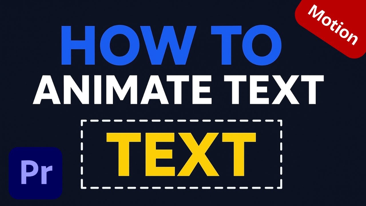 How to Animate Text in Premiere Pro (EASY GUIDE)