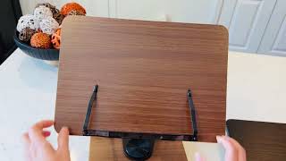 Book Stand Comparison Black Vs. Wood Finish