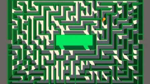 Hedge maze generated with randomized depth-first search