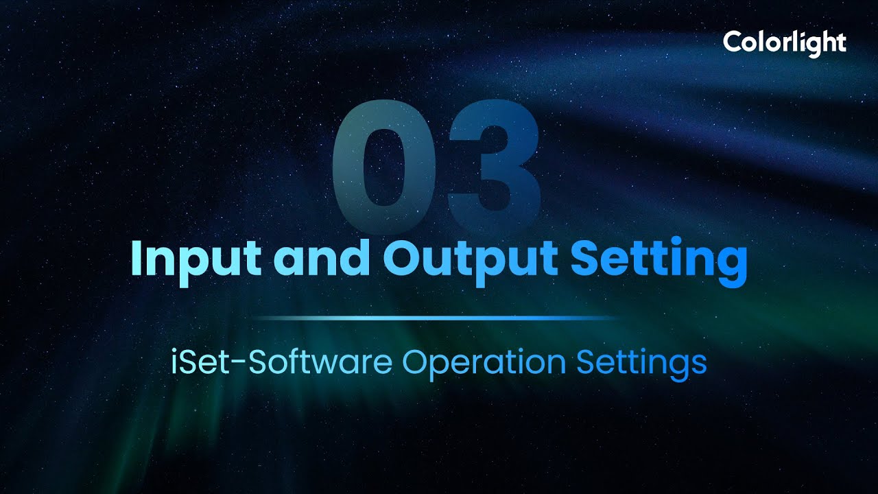 iSet - EP03 Input and Output Setting - YouTube