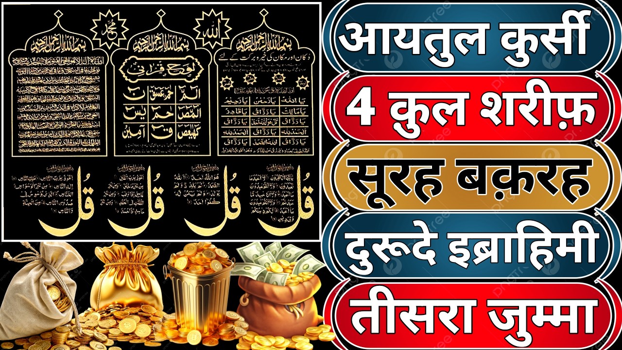 Morning Wazifa After FAJAR Prayers | 4 Qul | Ayatul Kursi | Surah Baqarah | Darood Tanjeena jumma ko