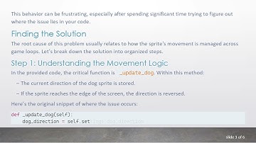 Solving the Pygame Dog Sprite Movement Issue: Making Your Sprite Bounce Back Up