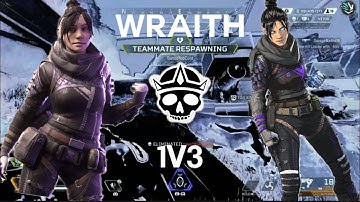 INSANE 1v3 clutch with Wraith | Apex Legends