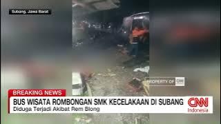 Breaking News! Bus Wisata Rombongan SMK Kecelakaan di Subang