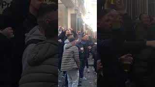 Birmingham fans at Borough High Street before the Millwall game
