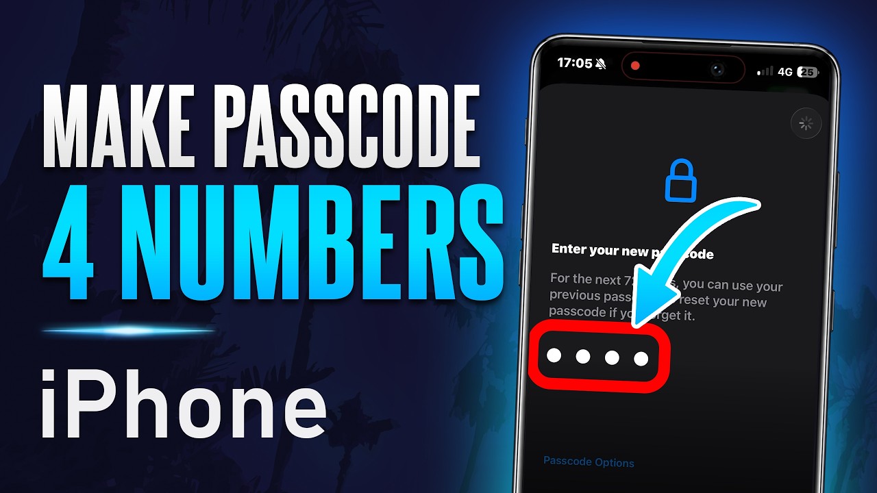 How to Make Your iPhone Passcode 4 Numbers (Updated) - YouTube